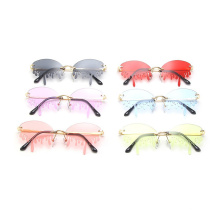 2020 new personalized catwalk tears sunglasses fashion sunglasses European and American Ins metal sunglasses